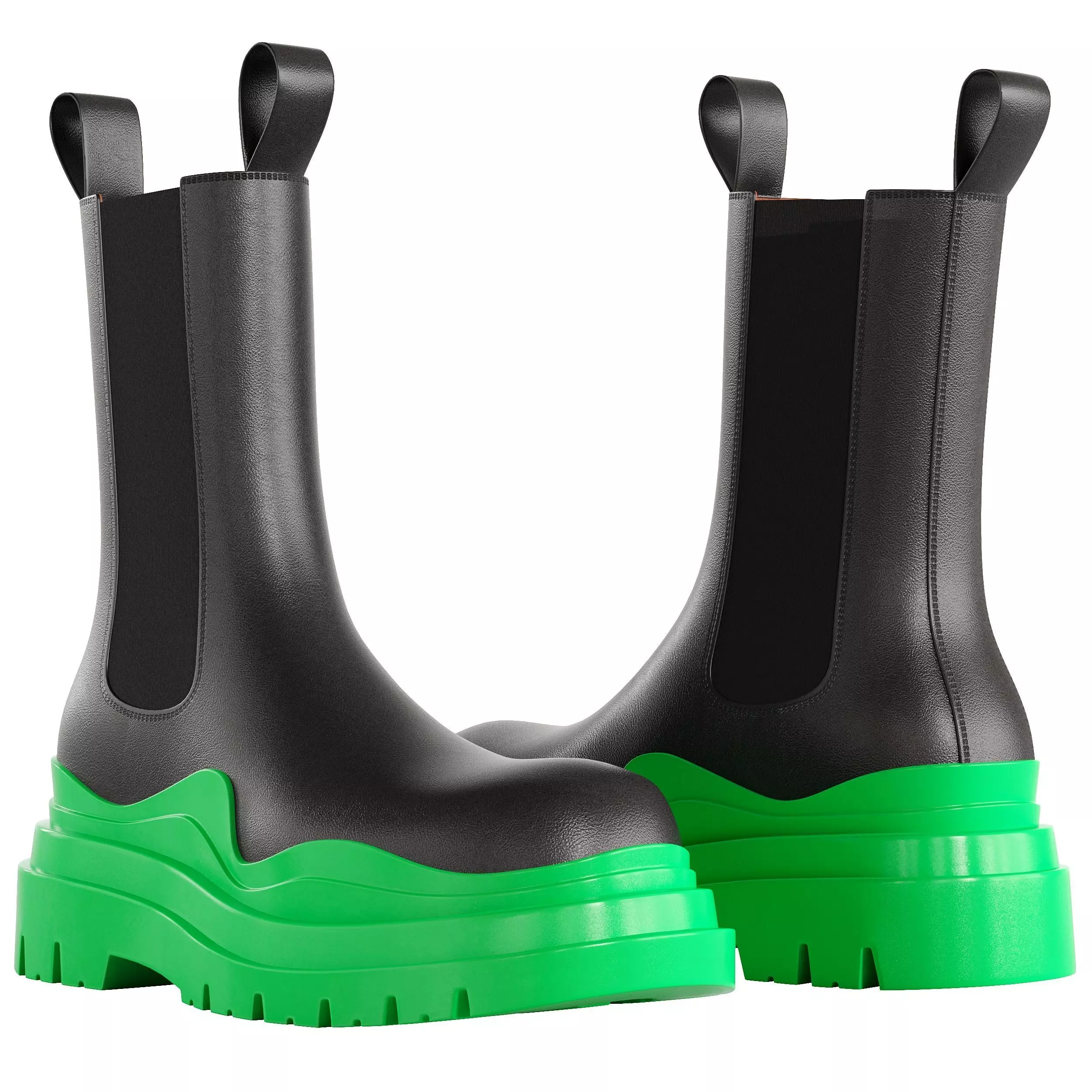 BOTTEGA VENETA THE TIRE BOOTS V2 Game-Ready Low-poly 3D model_0