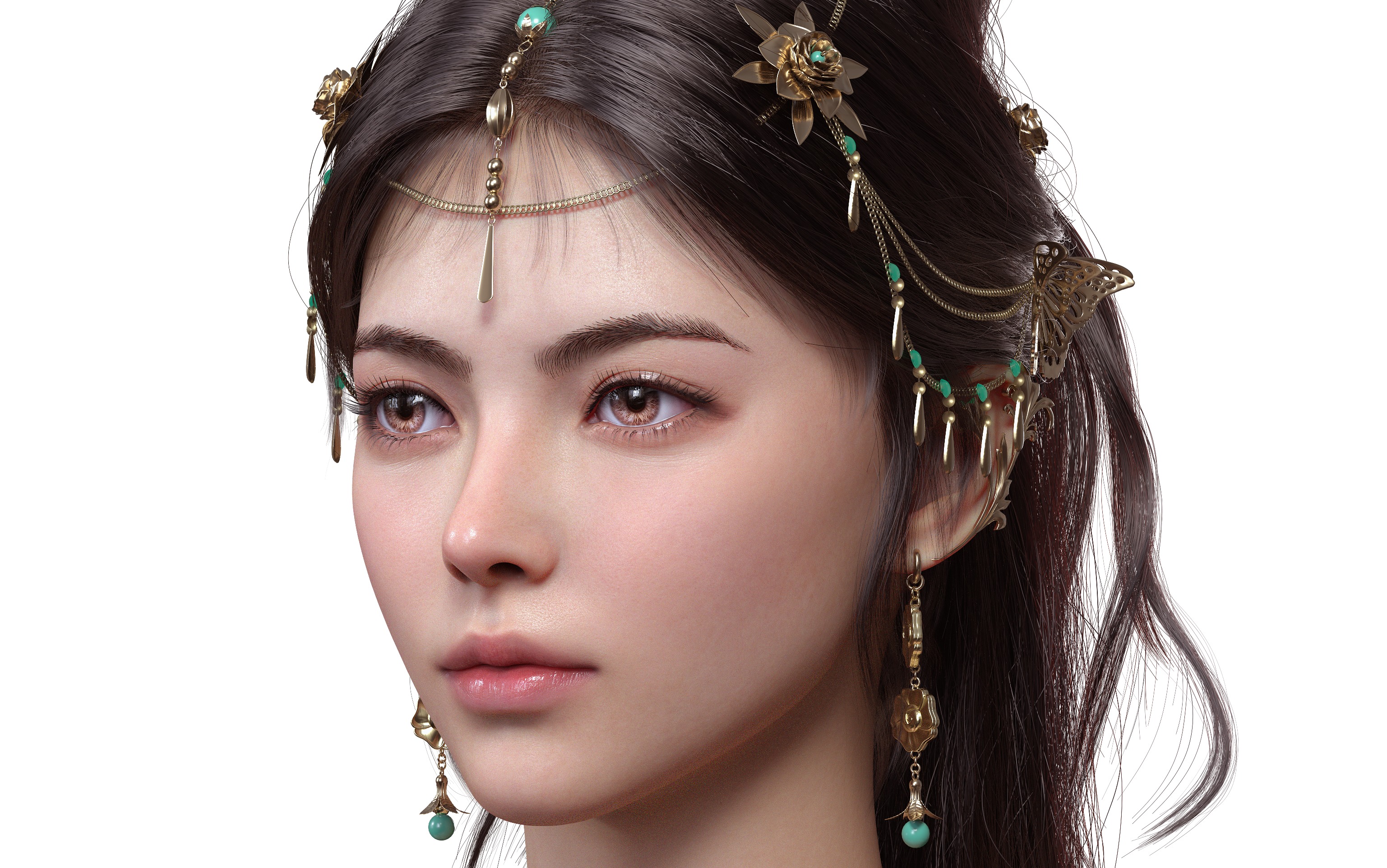 Chinese Girl Dunhuang Flying Sky Y226 3D model 3D model_1