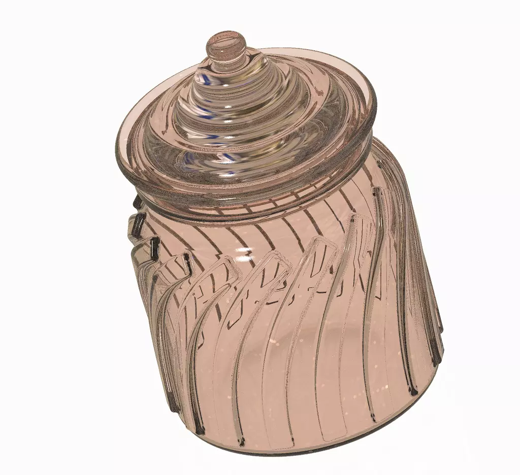 Frosted Glass Jar 3D print model_0