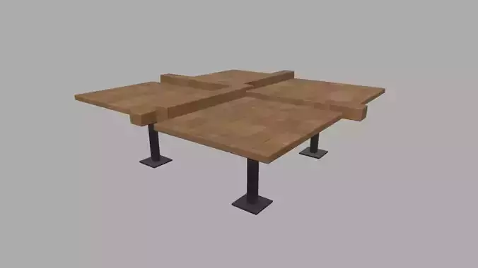 Low Poly Bench 01