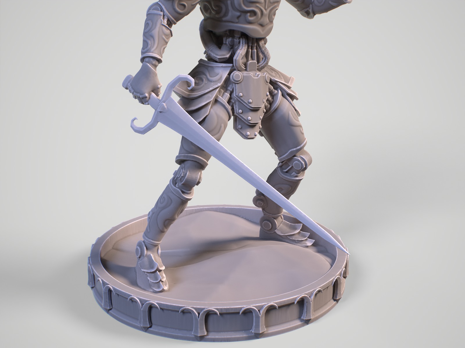 Mechanical angel robot miniature 3D print model_9