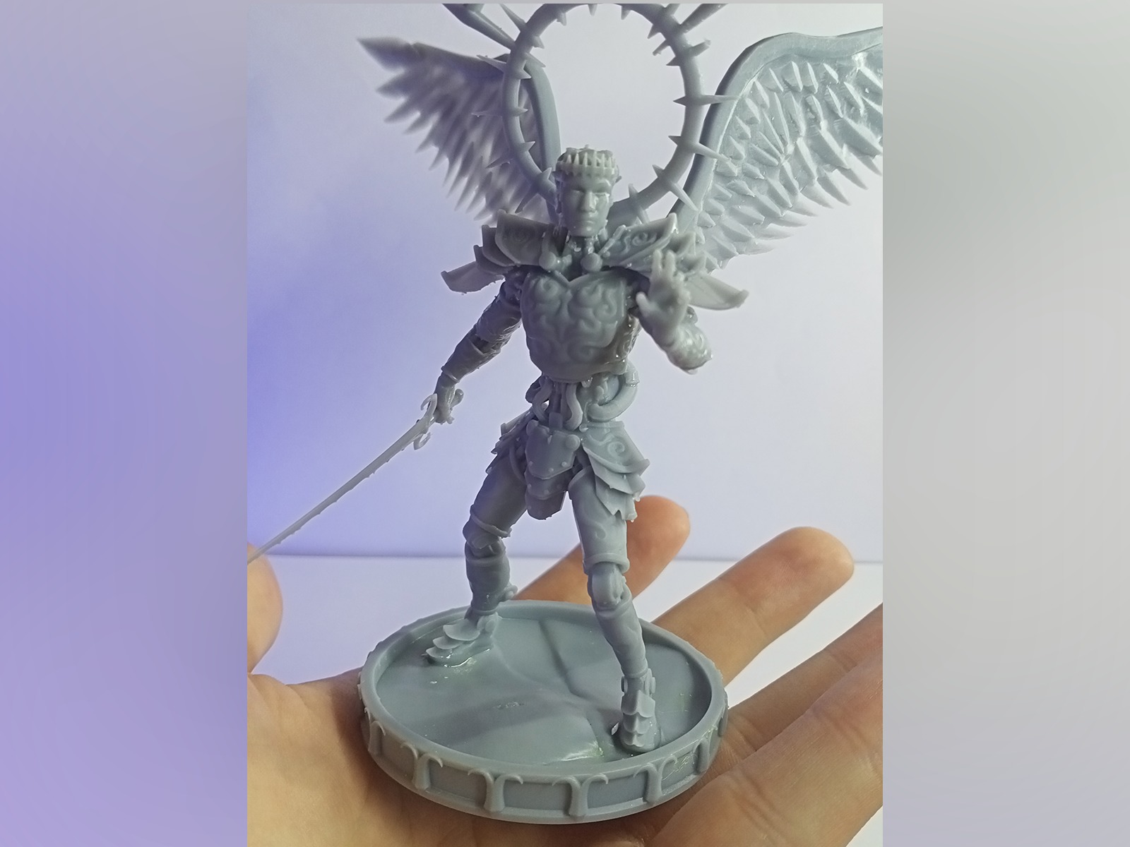 Mechanical angel robot miniature 3D print model_1