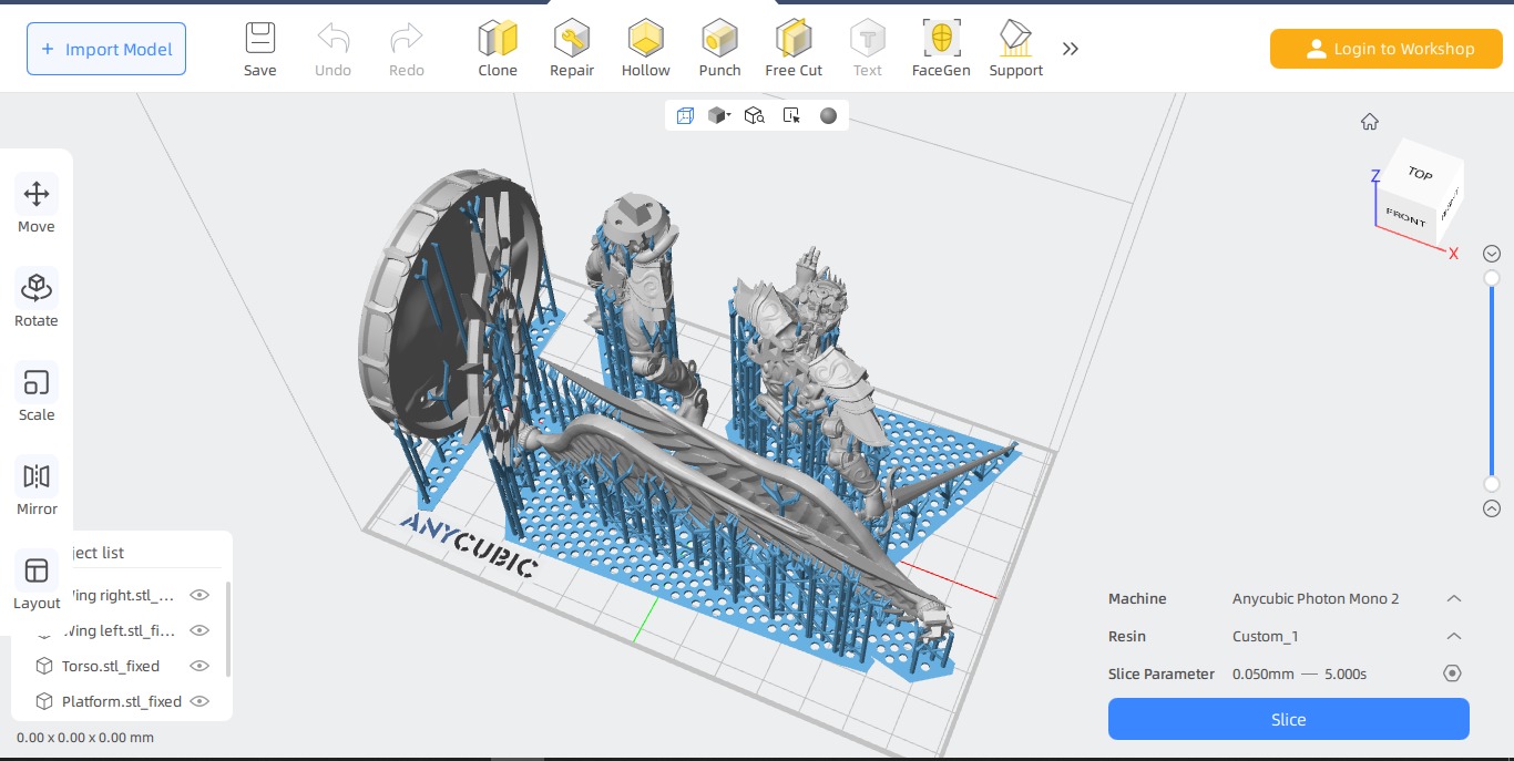 Mechanical angel robot miniature 3D print model_23