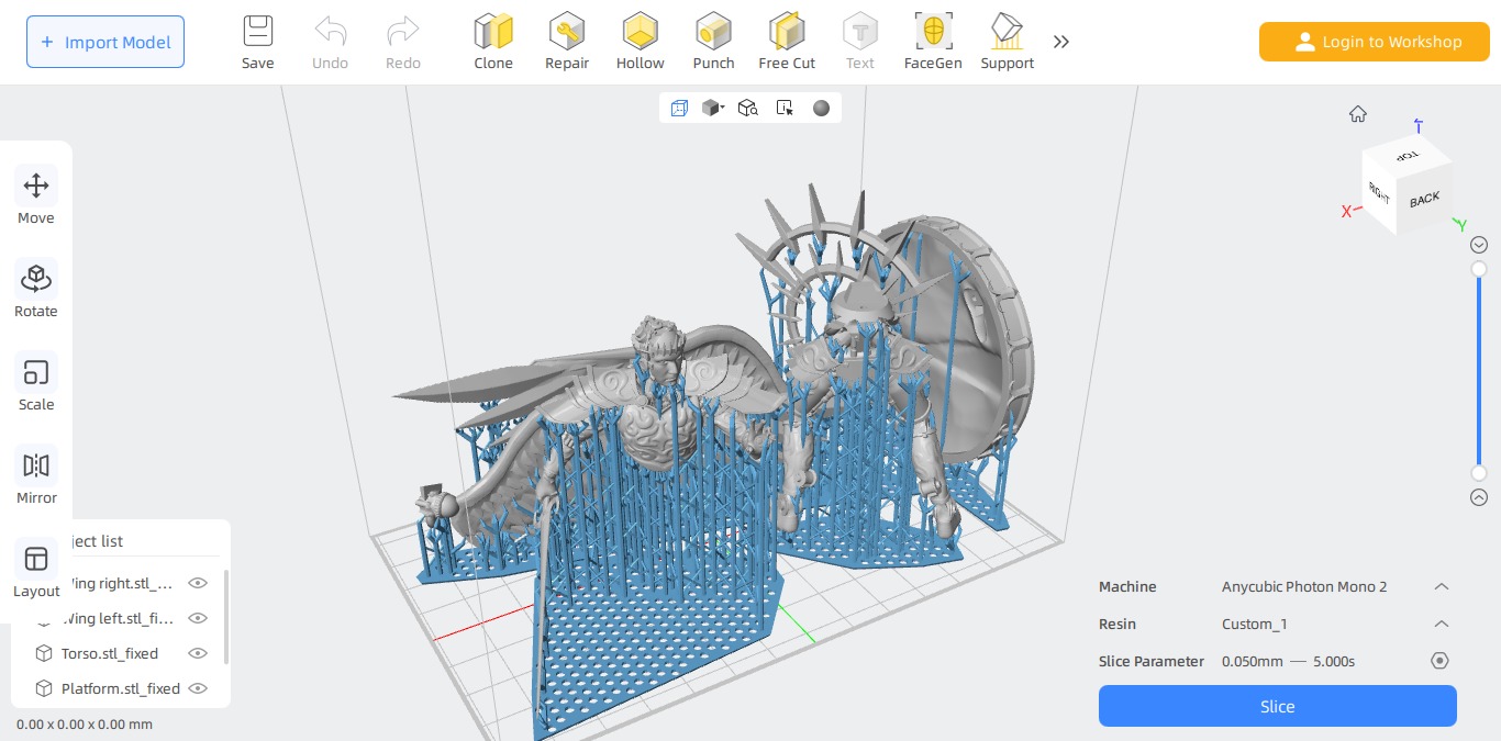 Mechanical angel robot miniature 3D print model_22