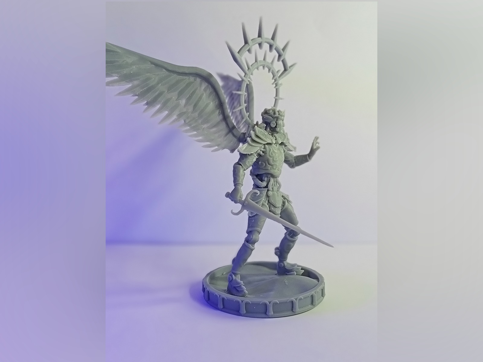 Mechanical angel robot miniature 3D print model_17