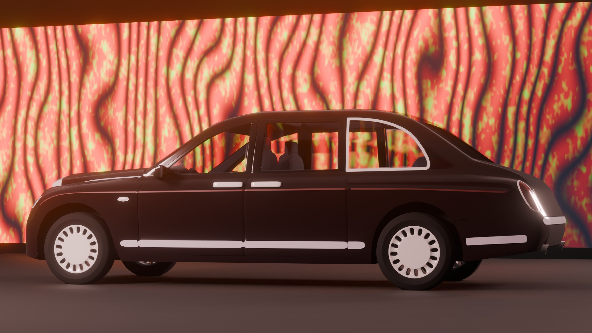 Bentley  Low-poly 3D model_3