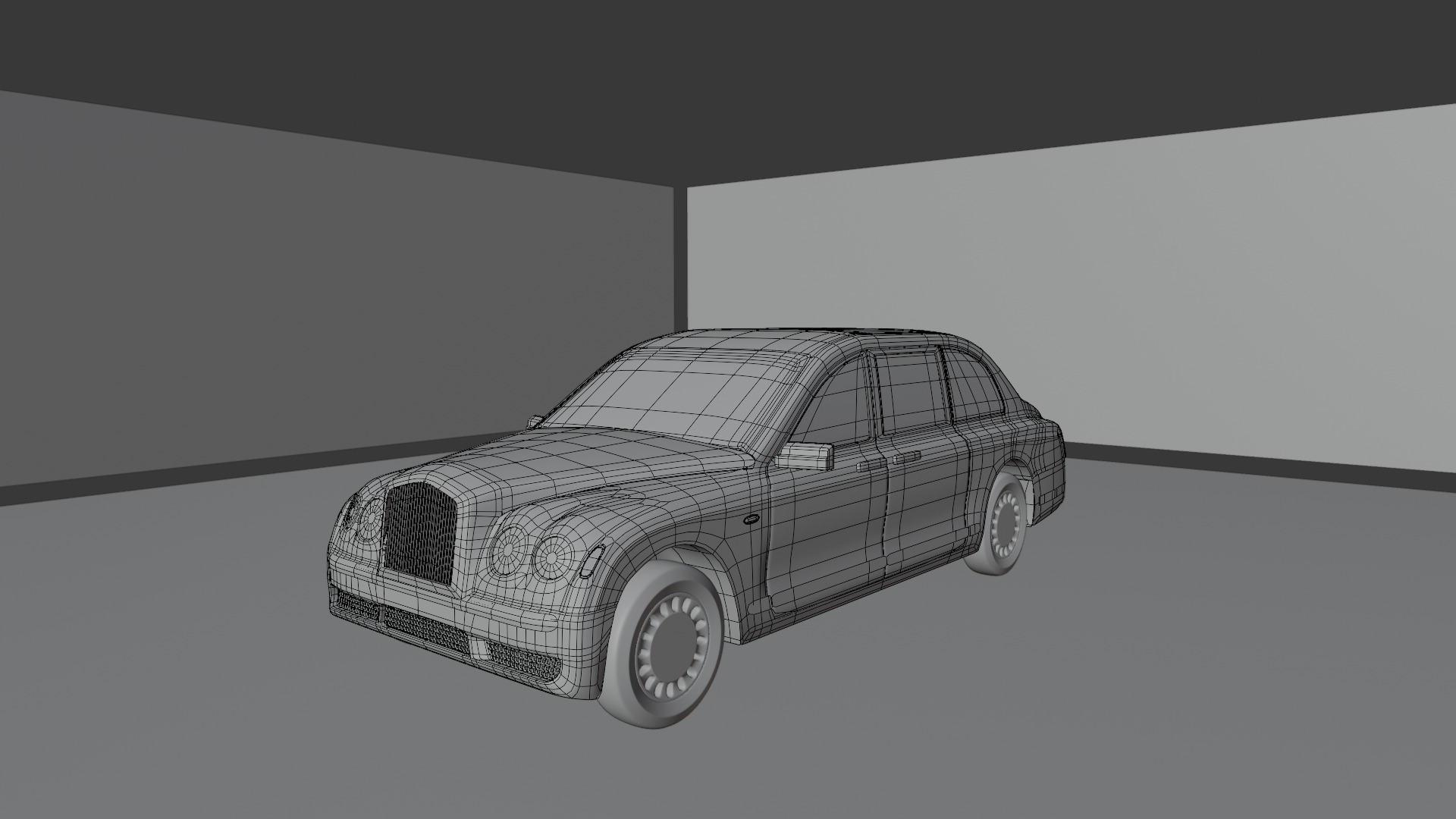 Bentley  Low-poly 3D model_4
