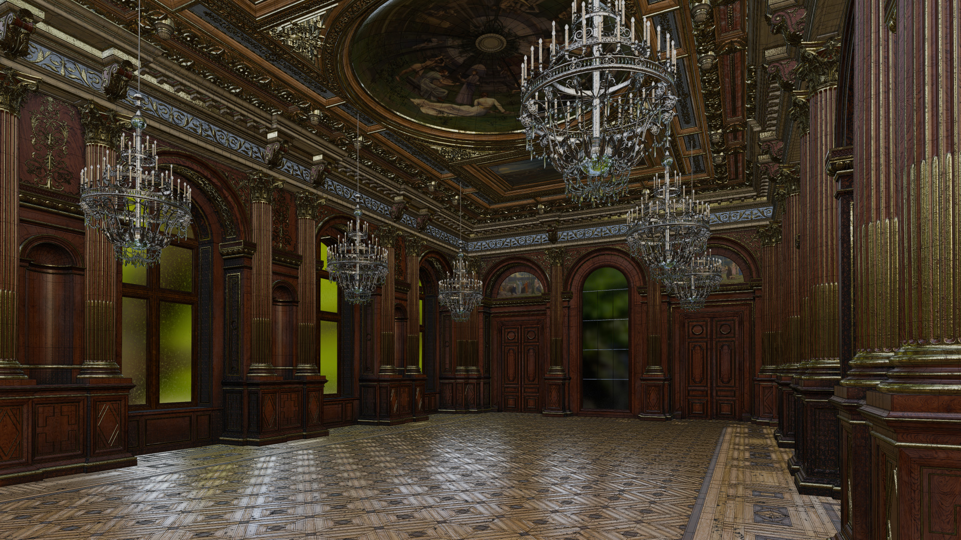 Grand Hall 3D model_10