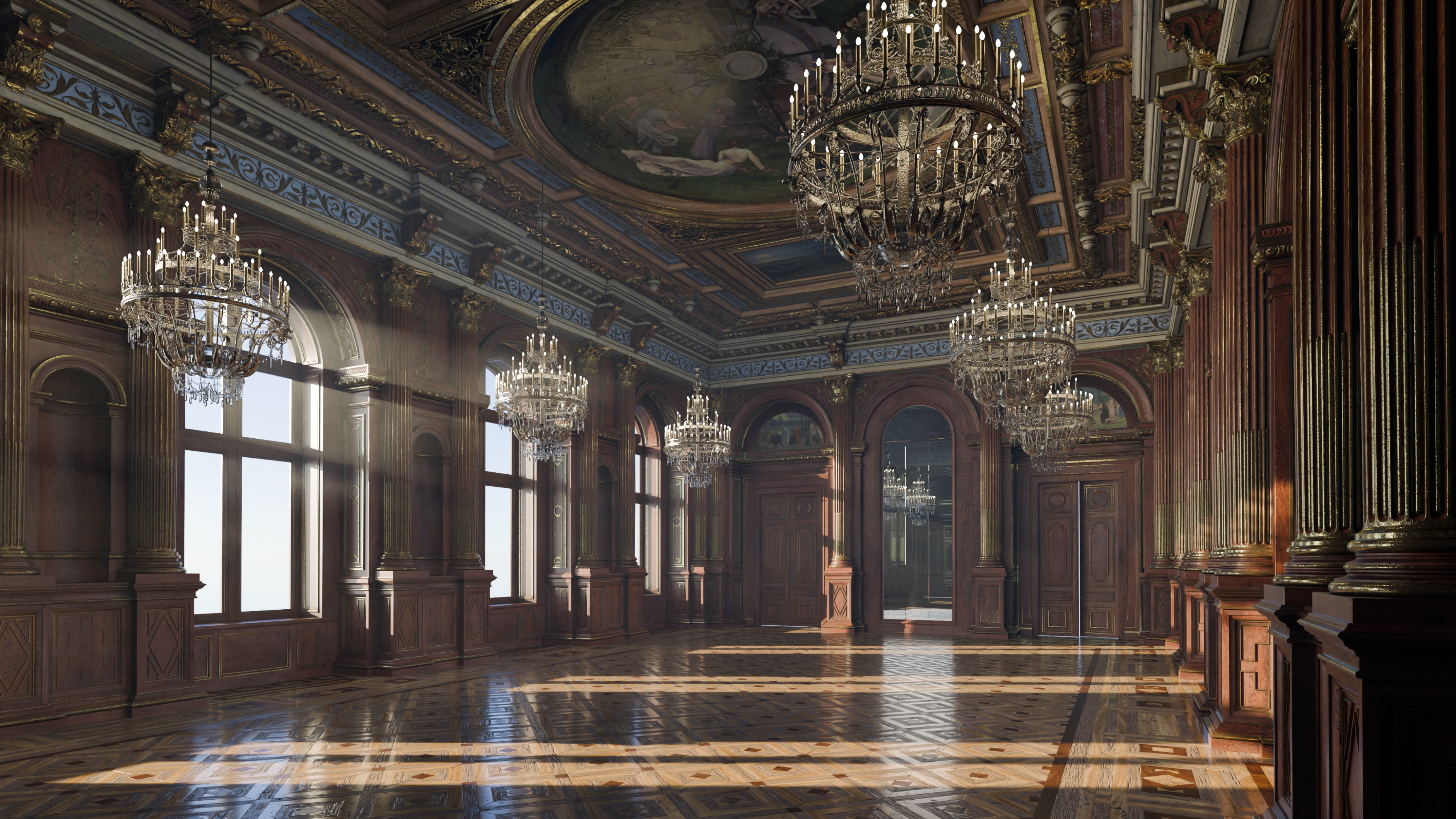 Grand Hall 3D model_0