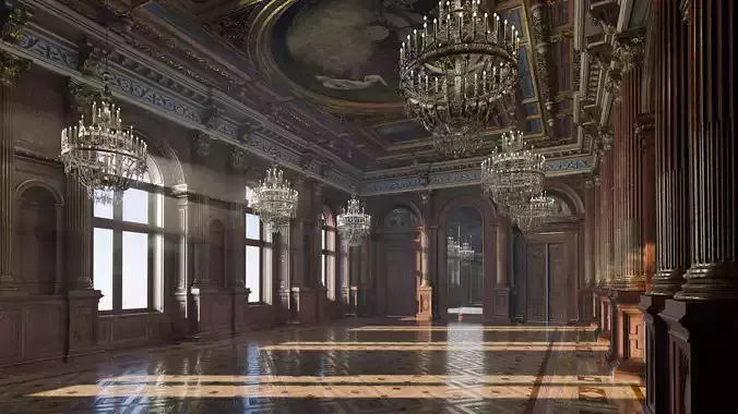 Grand Hall 3D model