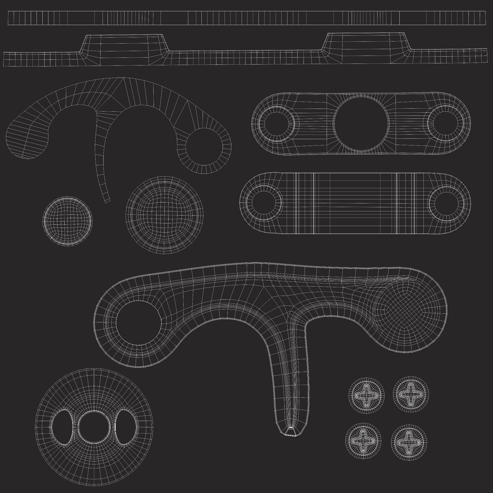 Metal latch for drawers and boxes Low-poly 3D model_12