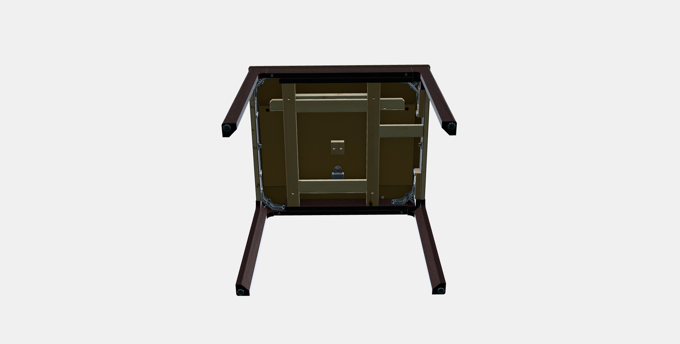 EKEDALEN Extendable table 6 Low-poly 3D model_6