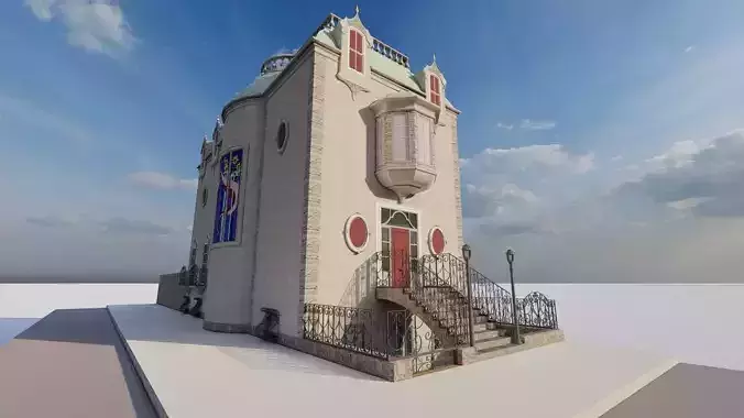 Commercial building-building classic 3D model