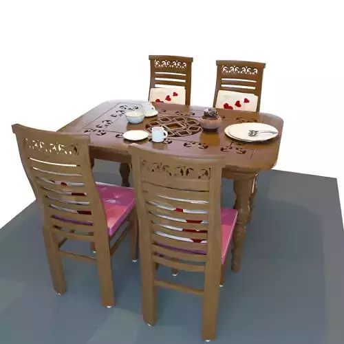 Dining Table wooden 3D model