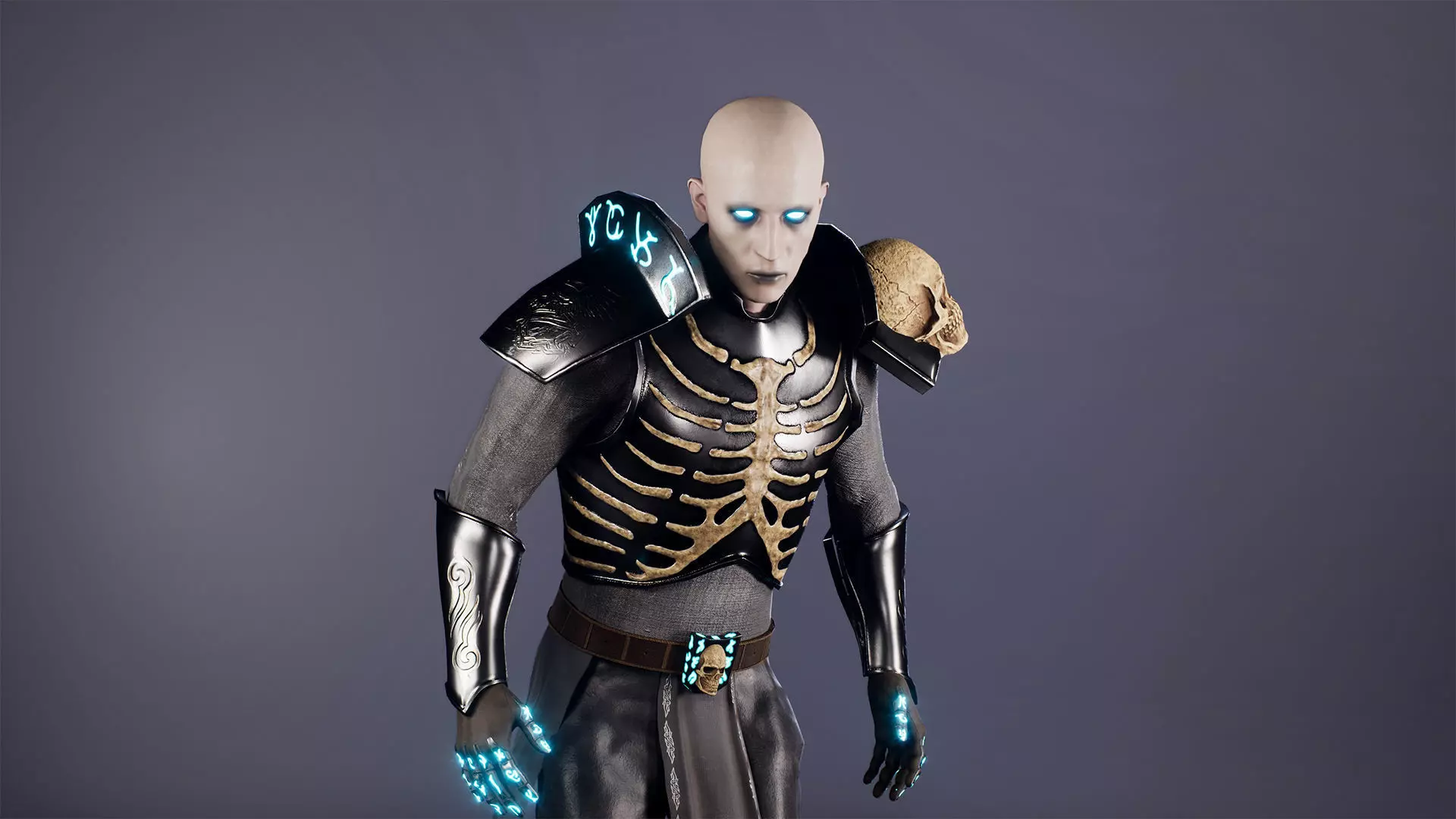 Necromancer Low-poly 3D model_0