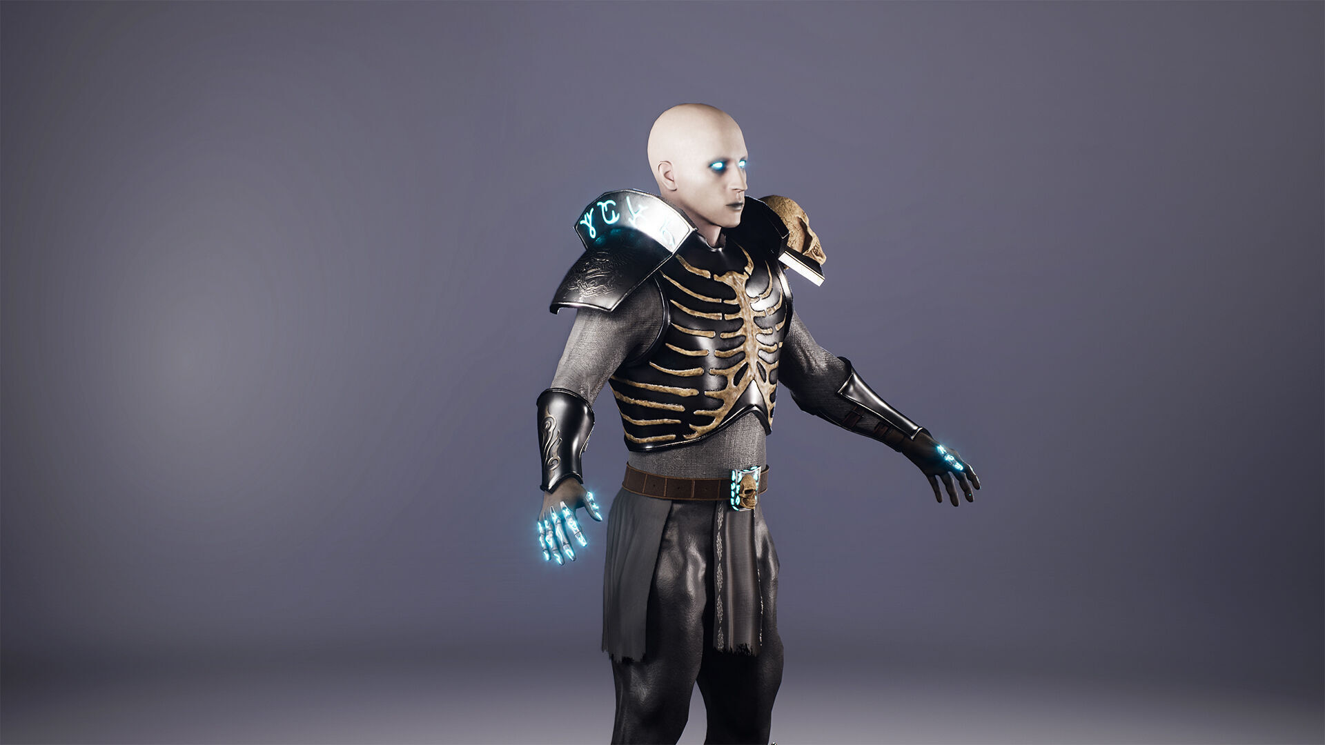 Necromancer Low-poly 3D model_9