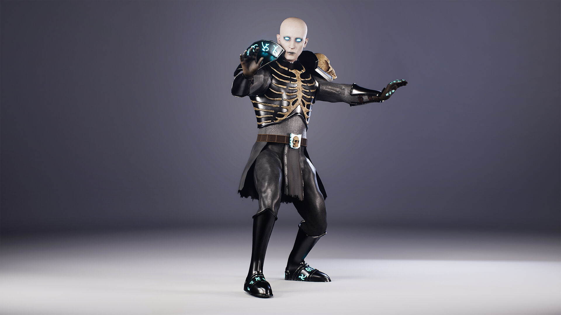 Necromancer Low-poly 3D model_4