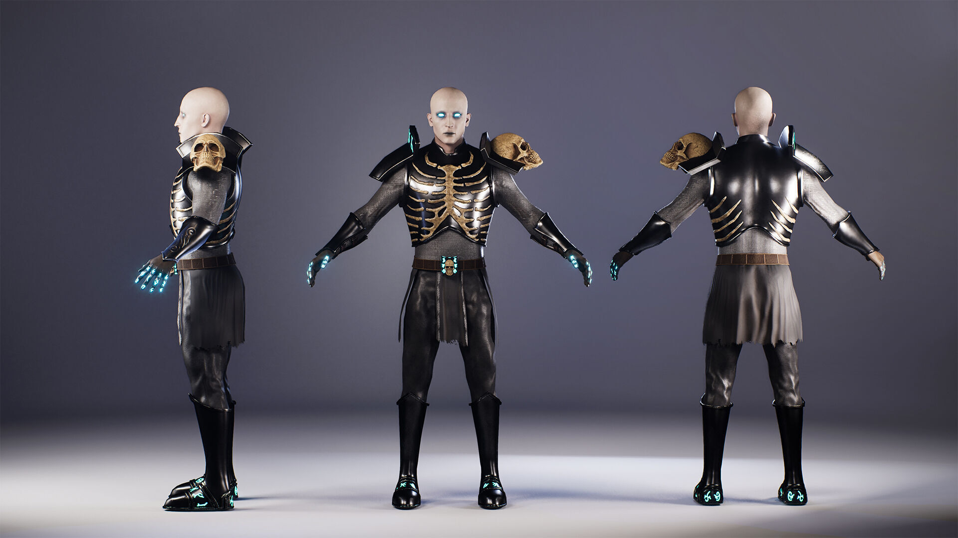 Necromancer Low-poly 3D model_7