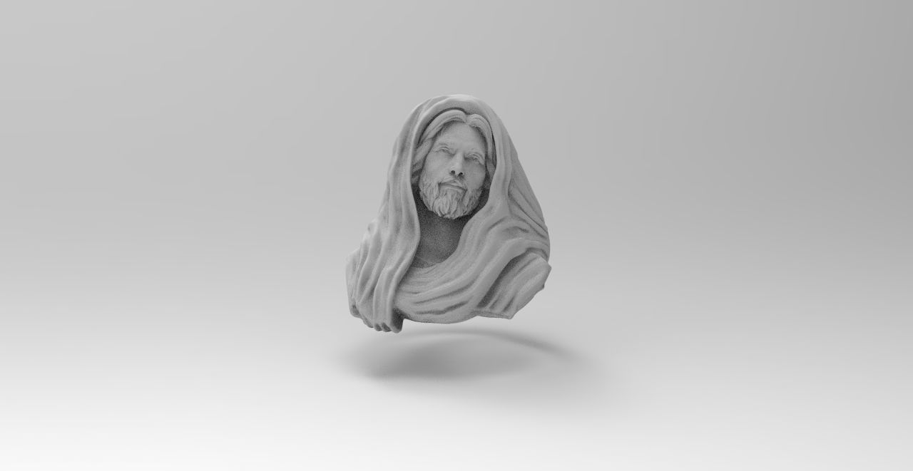 anillo cristo  3D print model_1
