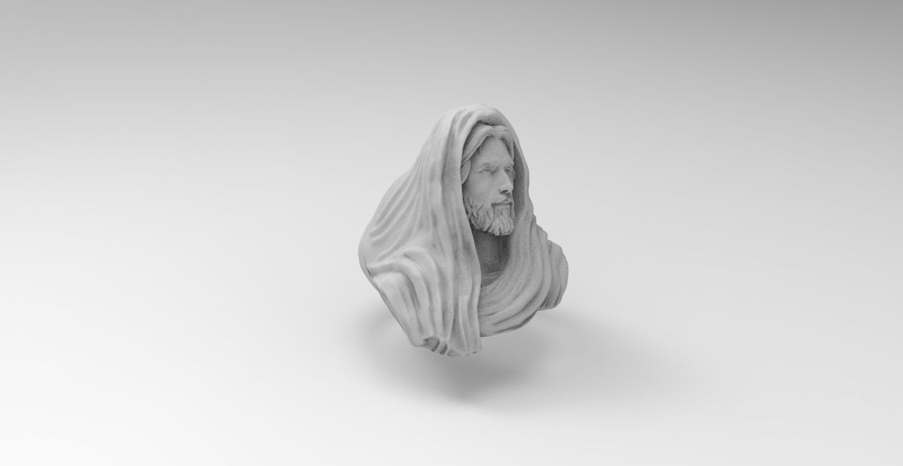 anillo cristo  3D print model_2