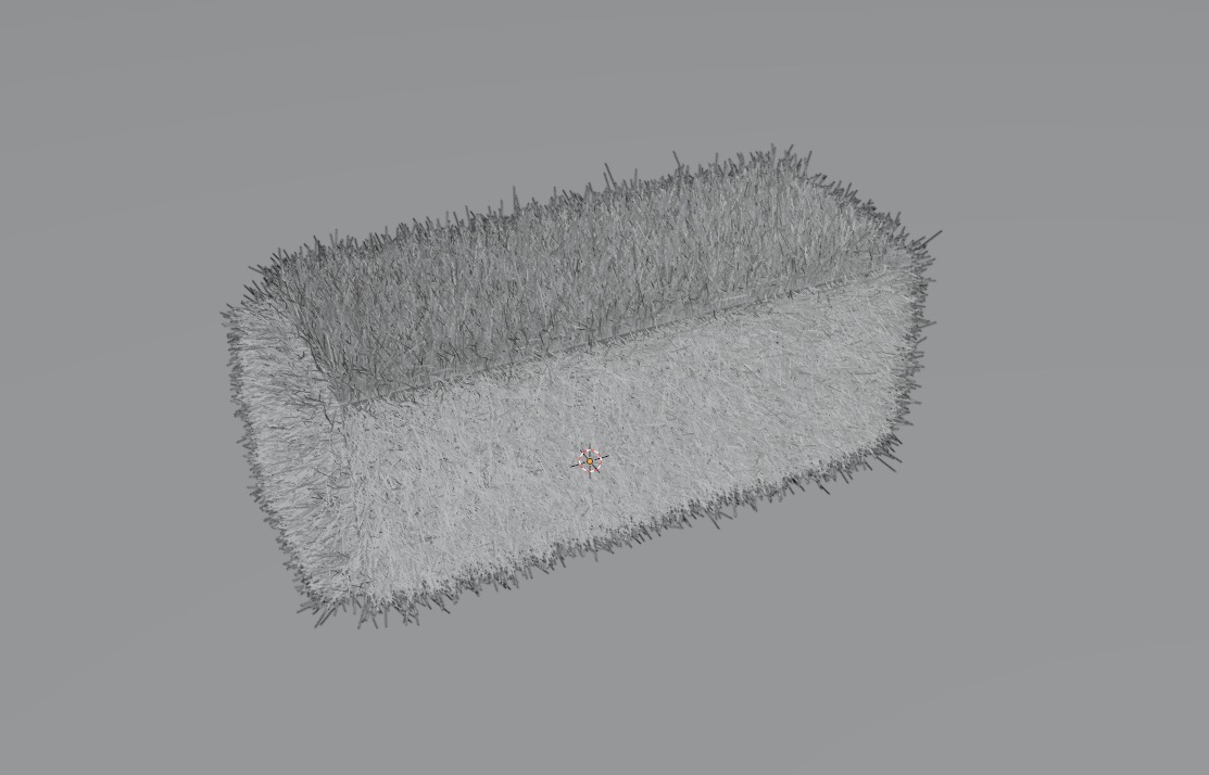 sheaf of hay Low-poly 3D model_1