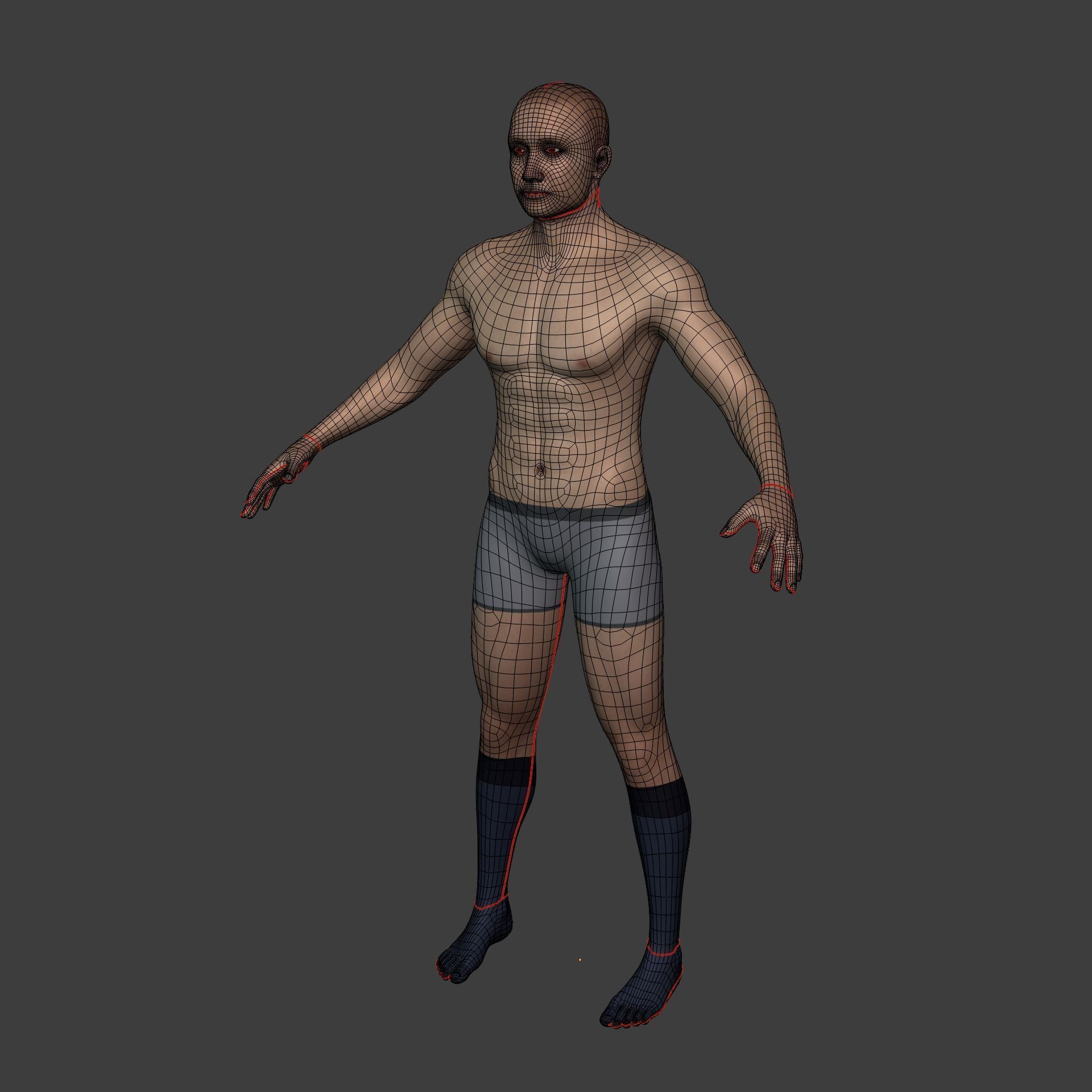 Soccer - Football Player -- High Quality IK and FK Rig Low-poly 3D model_9