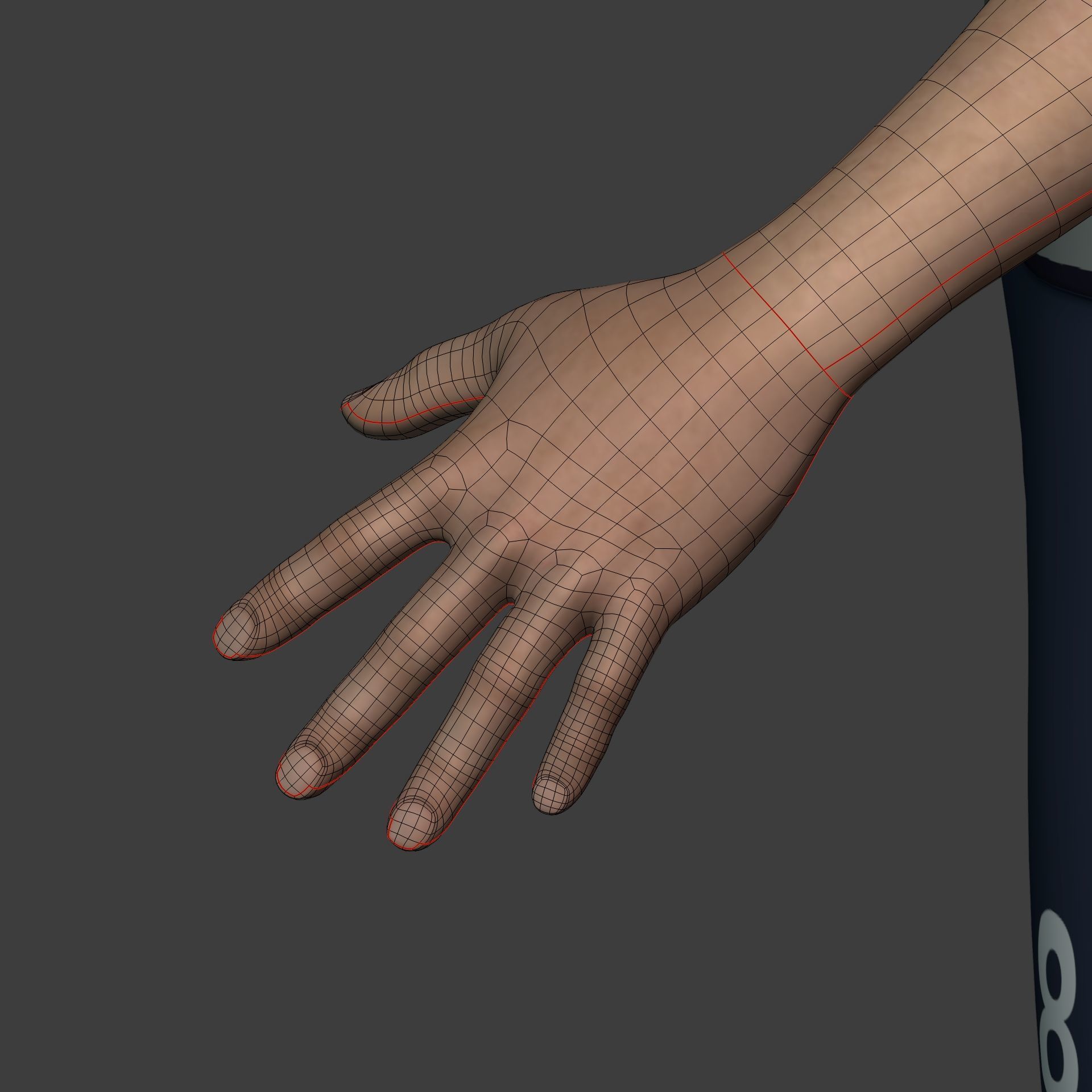 Soccer - Football Player -- High Quality IK and FK Rig Low-poly 3D model_19