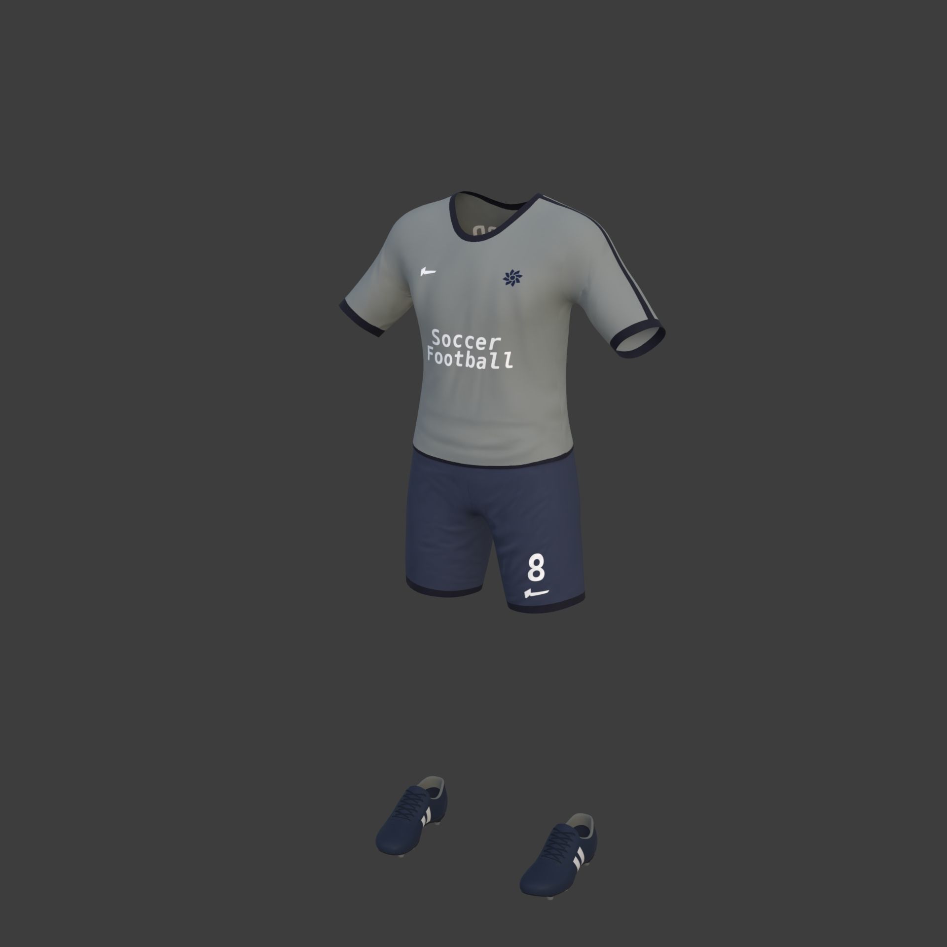 Soccer - Football Player -- High Quality IK and FK Rig Low-poly 3D model_22