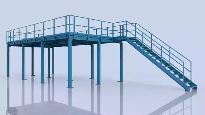 Modern Steel Structured Loft and Industrial Style and 3D Model