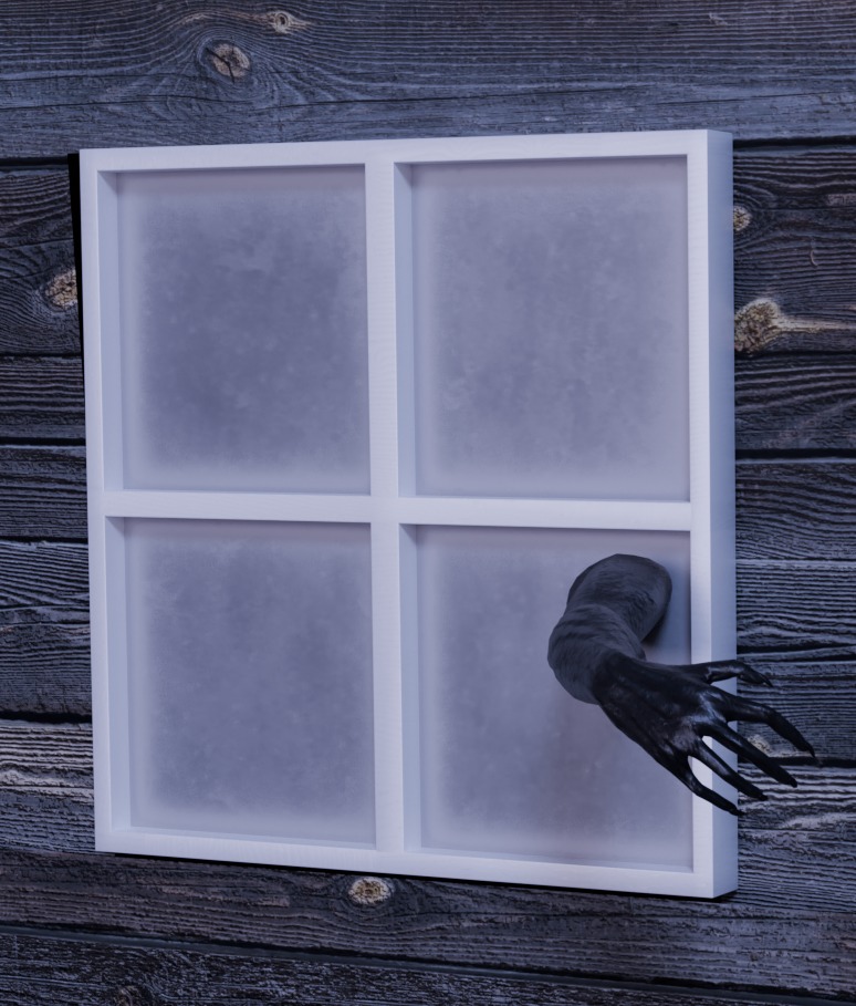 Rigged Black Monster Arms Low-poly 3D model_2