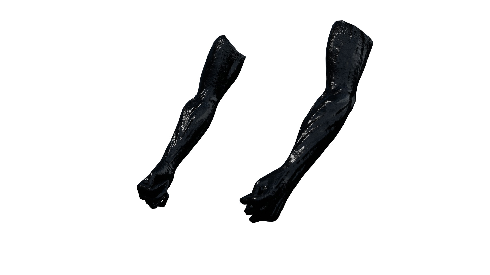 Rigged Black Monster Arms Low-poly 3D model_1