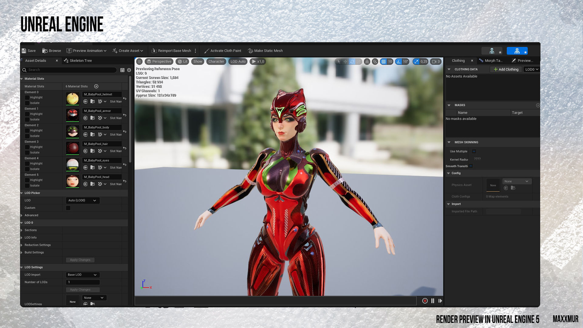 Low-Poly Game Ready PBR 3D Character is BABYPOOL Helmet Low-poly 3D model_12