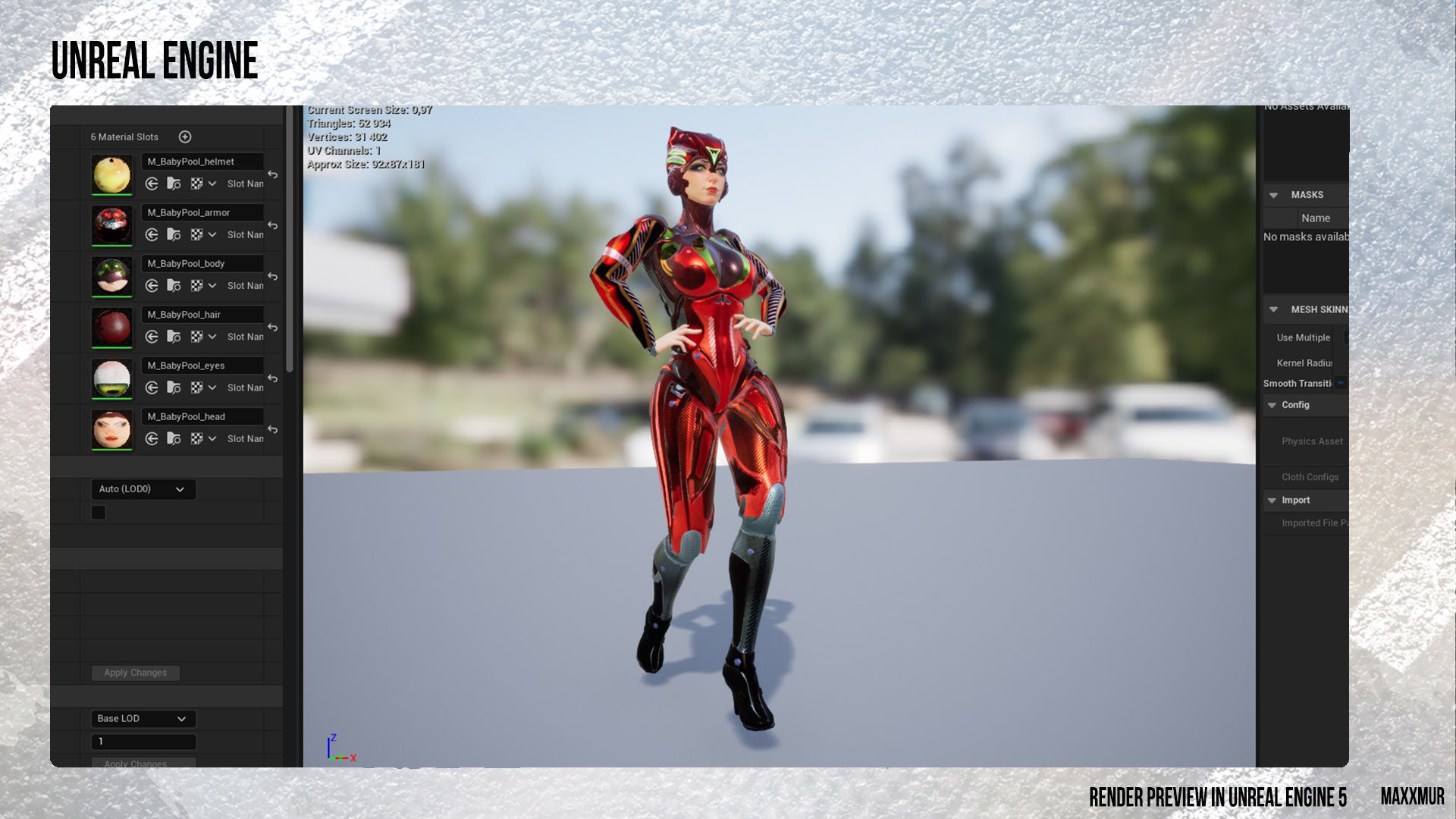 Low-Poly Game Ready PBR 3D Character is BABYPOOL Helmet Low-poly 3D model_18