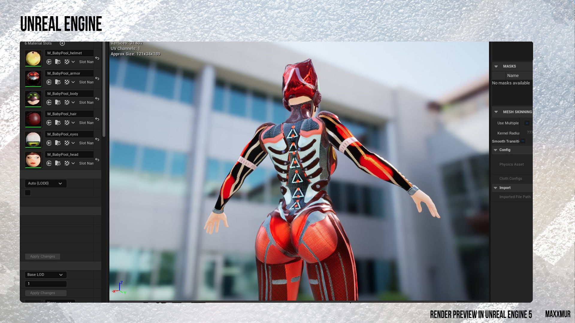 Low-Poly Game Ready PBR 3D Character is BABYPOOL Helmet Low-poly 3D model_17