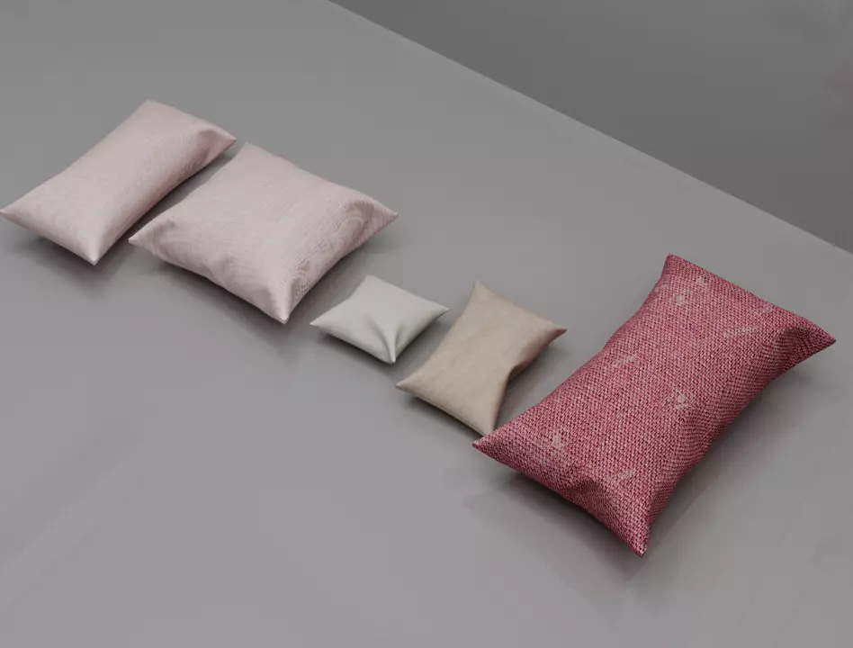Colourful Pillows Free 3D model