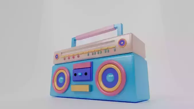 3D Cartoon Radio Model