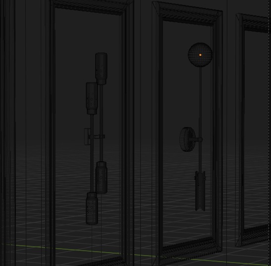 Wall Lamp Light Collection Low-poly 3D model_5