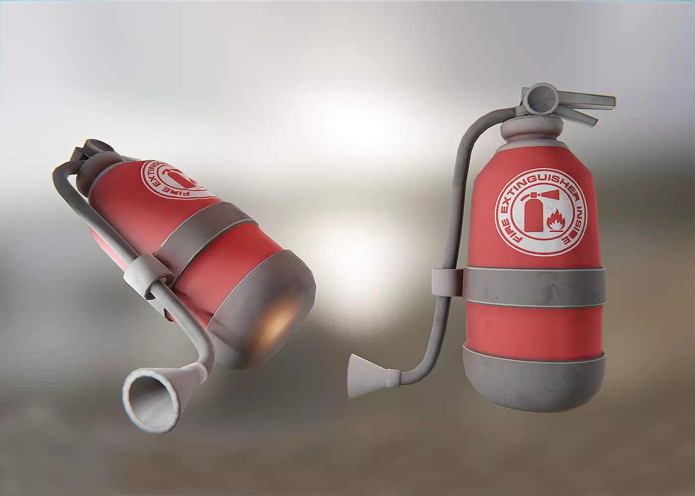 Fire Extinguisher Low-poly 3D model