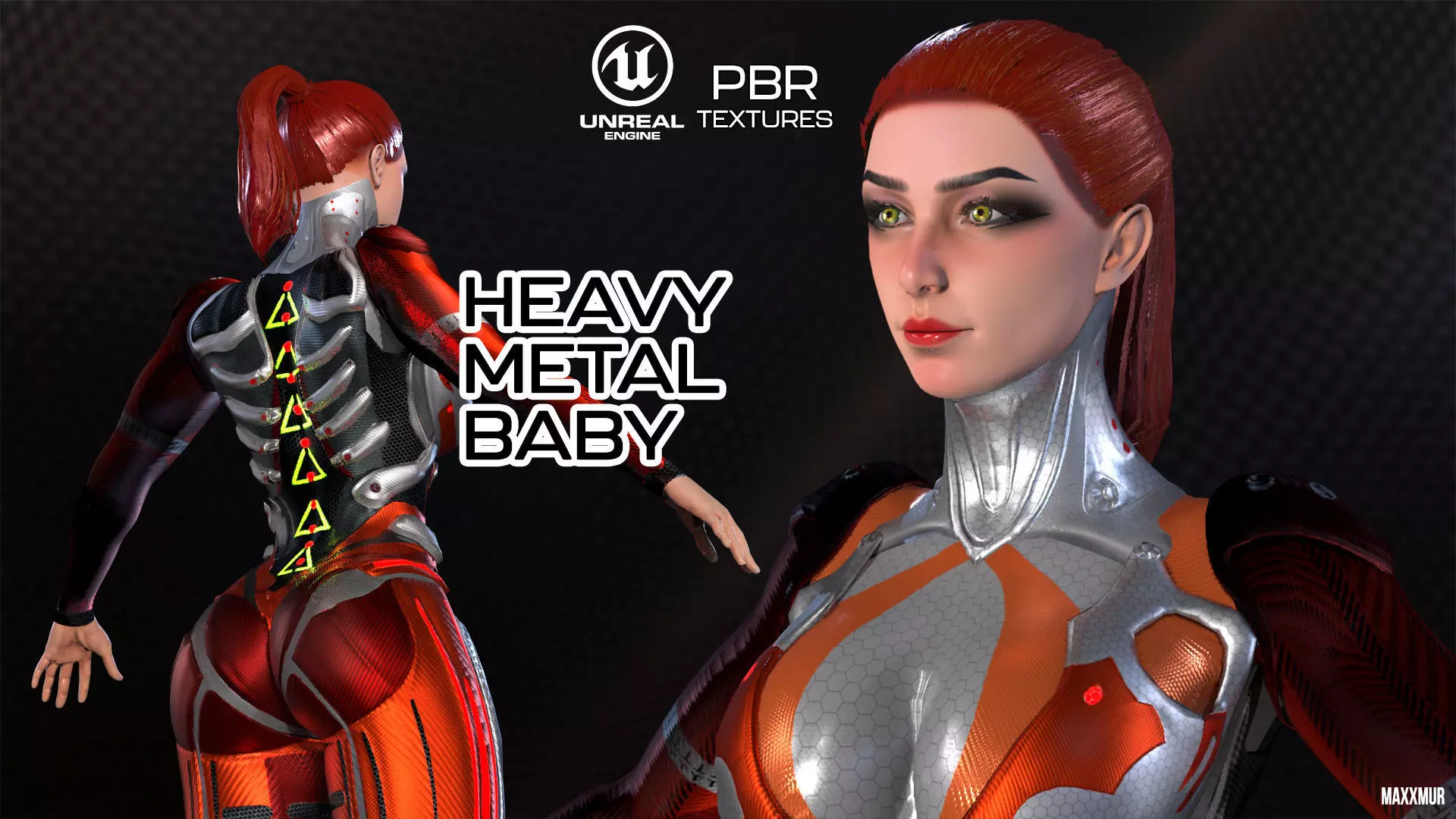 Game Ready Low-Poly PBR character is Heavy Metal Baby Low-poly 3D model_0