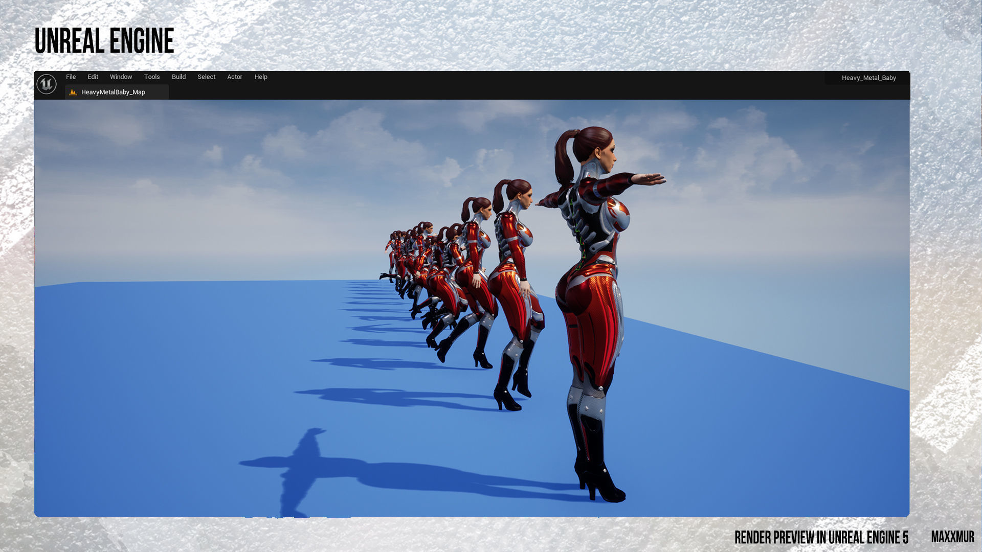 Game Ready Low-Poly PBR character is Heavy Metal Baby Low-poly 3D model_17