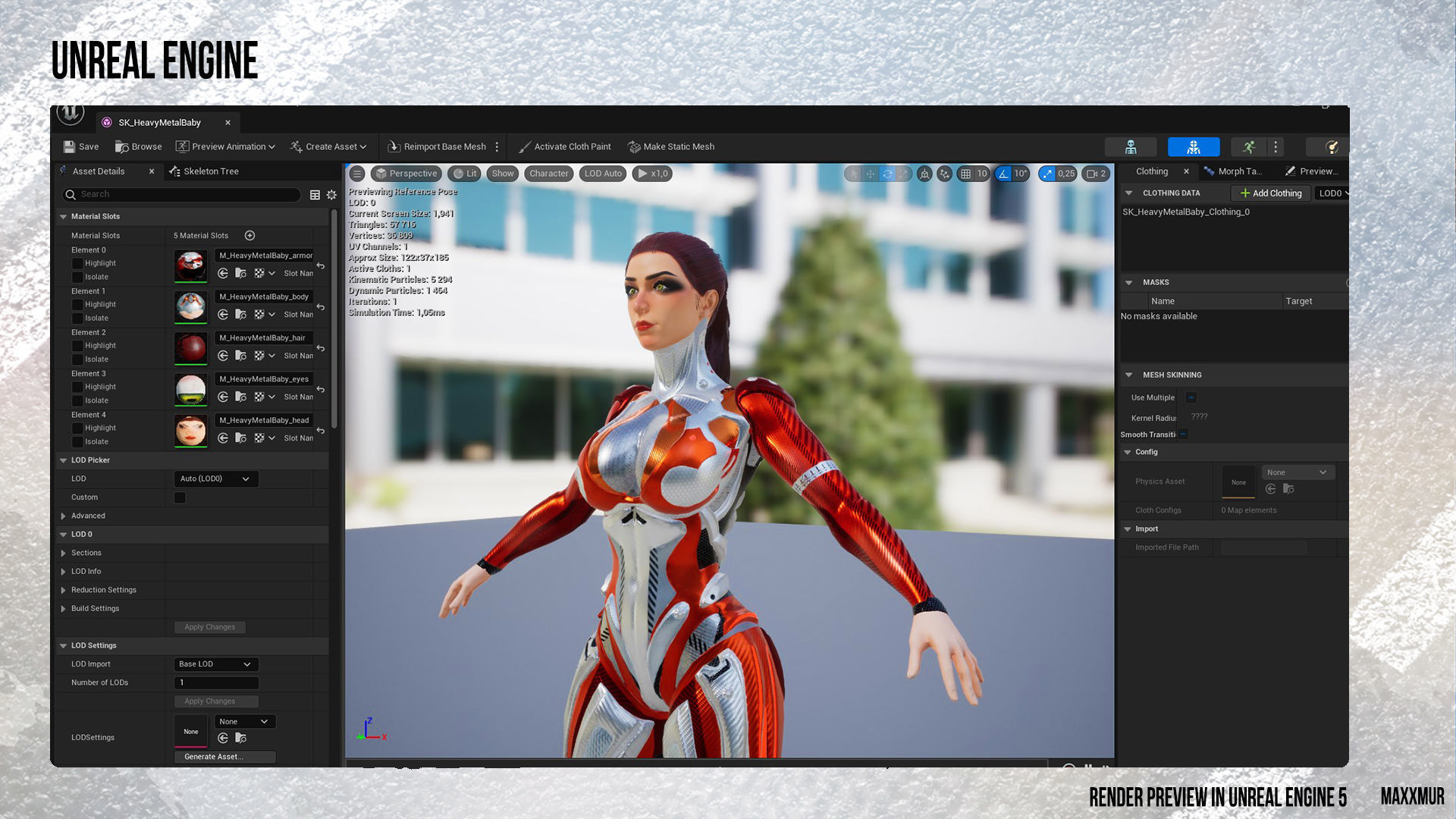Game Ready Low-Poly PBR character is Heavy Metal Baby Low-poly 3D model_19