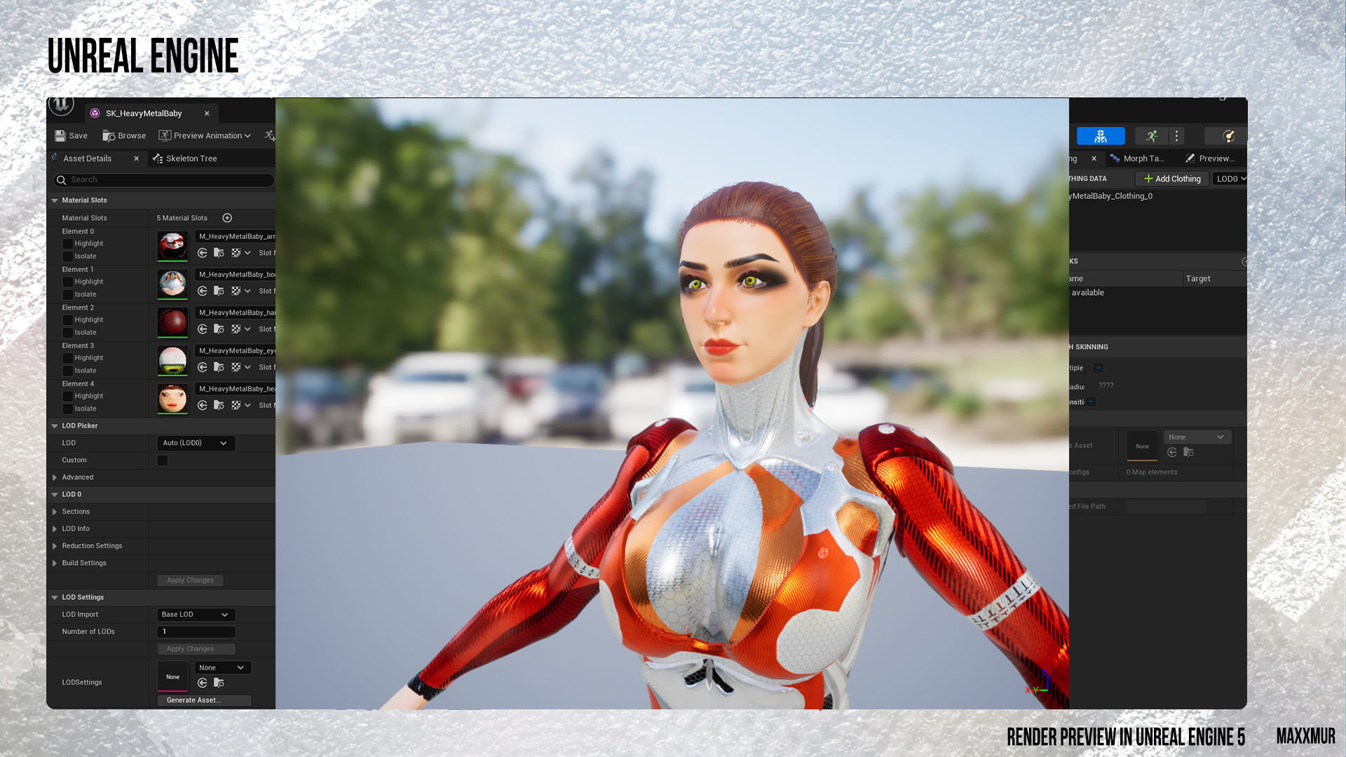 Game Ready Low-Poly PBR character is Heavy Metal Baby Low-poly 3D model_21