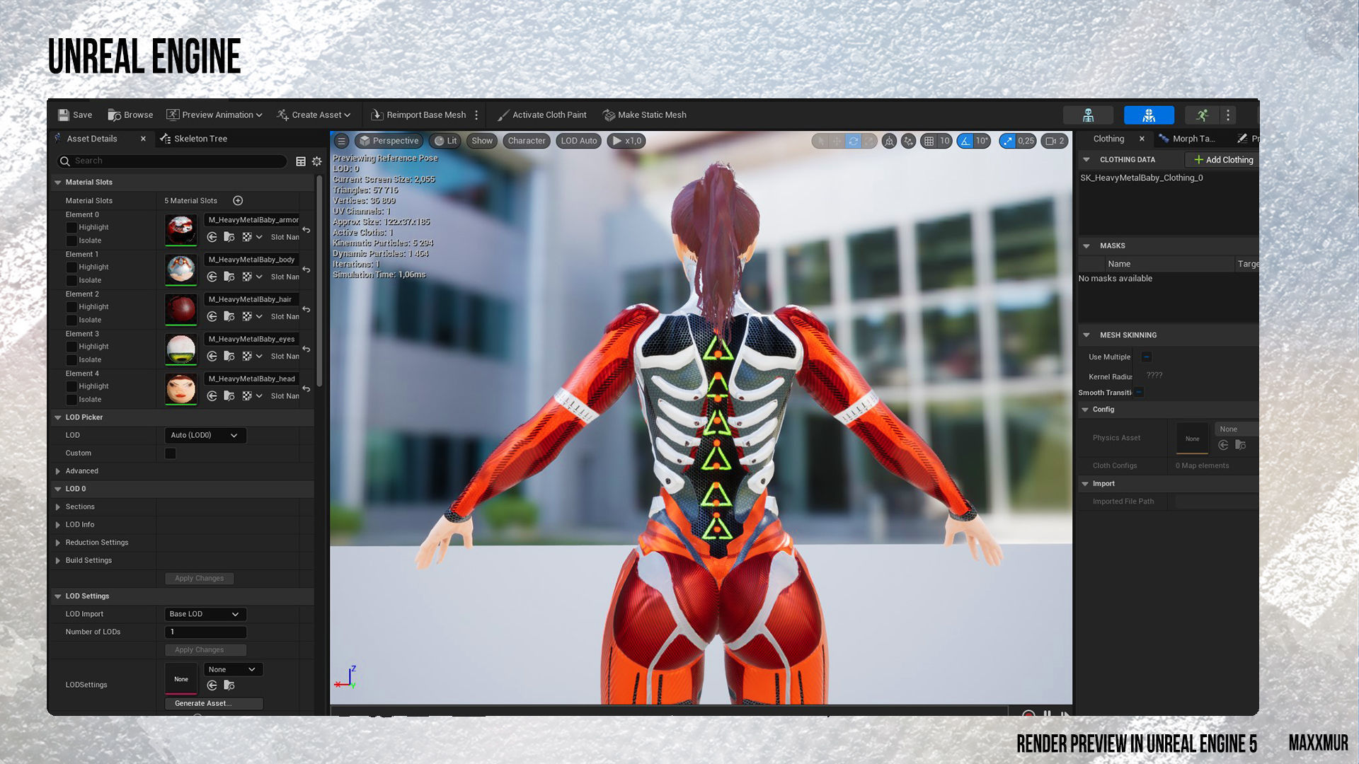 Game Ready Low-Poly PBR character is Heavy Metal Baby Low-poly 3D model_18