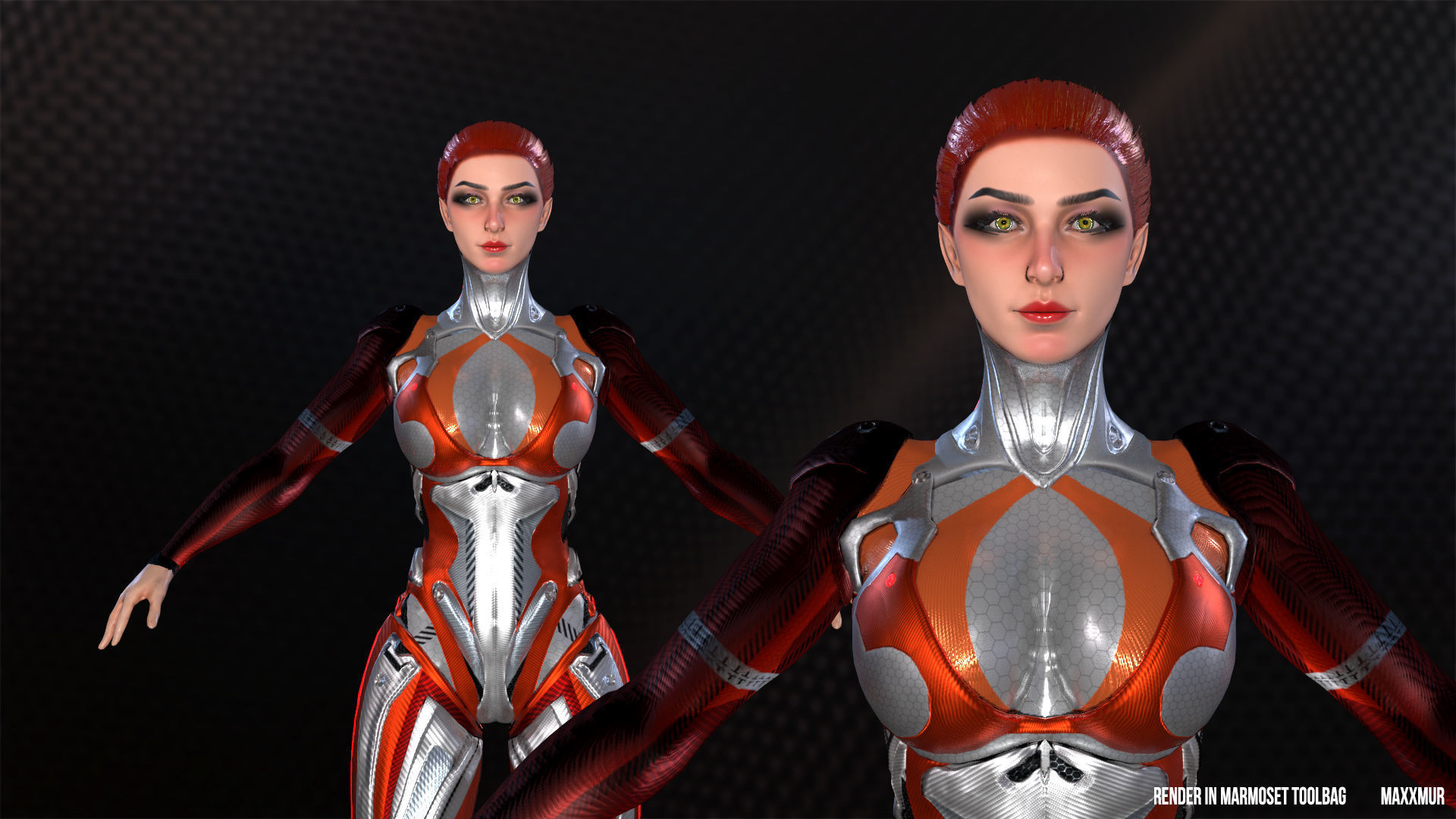 Game Ready Low-Poly PBR character is Heavy Metal Baby Low-poly 3D model_6