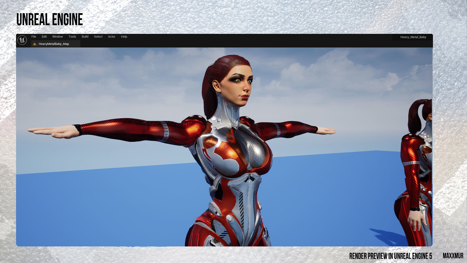 Game Ready Low-Poly PBR character is Heavy Metal Baby Low-poly 3D model_10