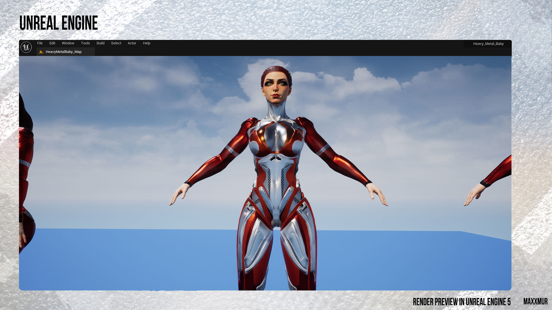 Game Ready Low-Poly PBR character is Heavy Metal Baby Low-poly 3D model_14