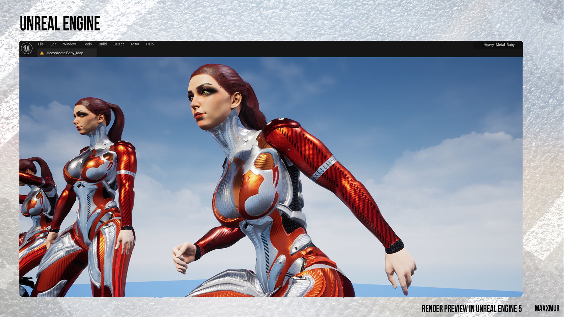 Game Ready Low-Poly PBR character is Heavy Metal Baby Low-poly 3D model_12