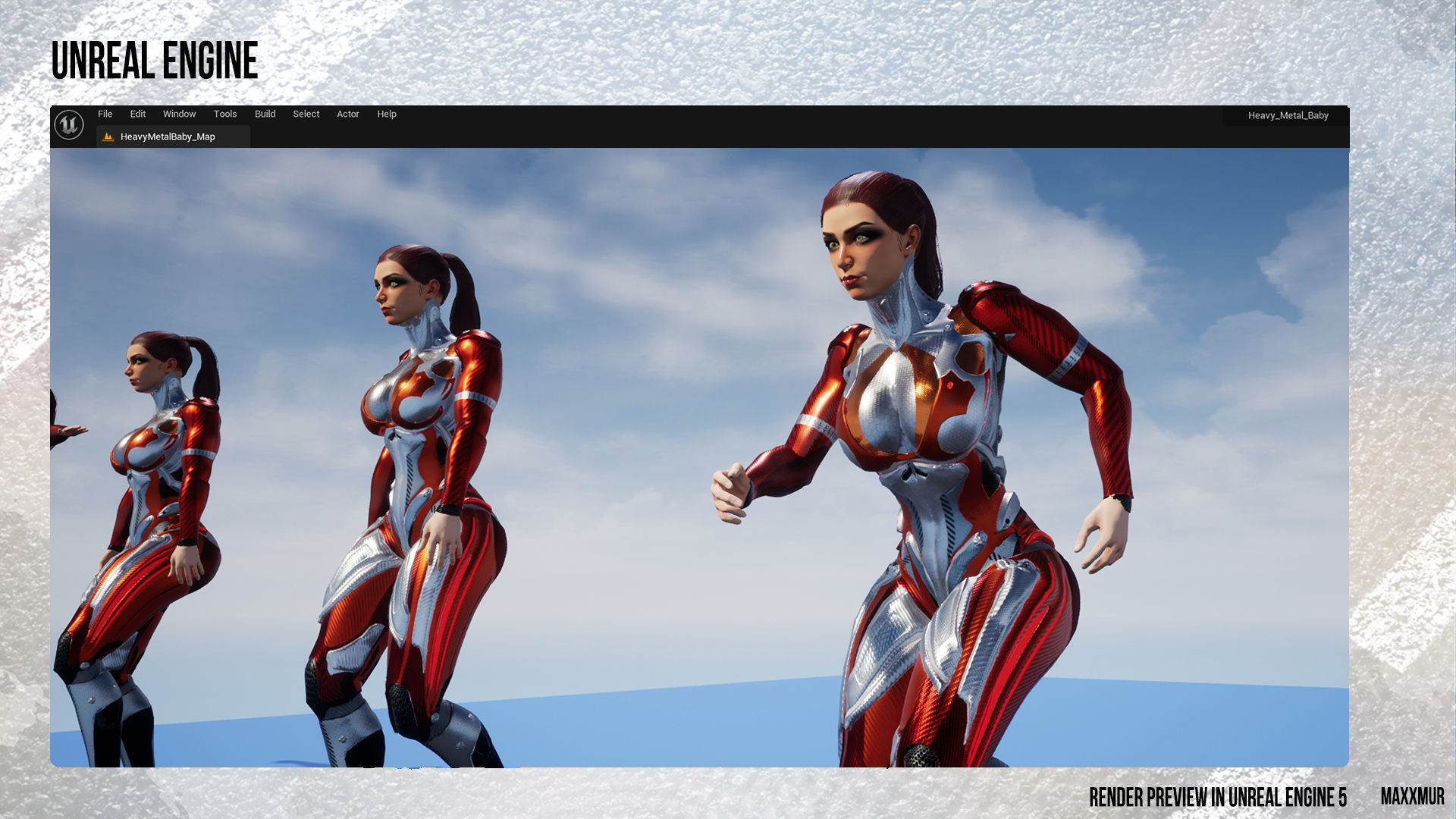 Game Ready Low-Poly PBR character is Heavy Metal Baby Low-poly 3D model_11