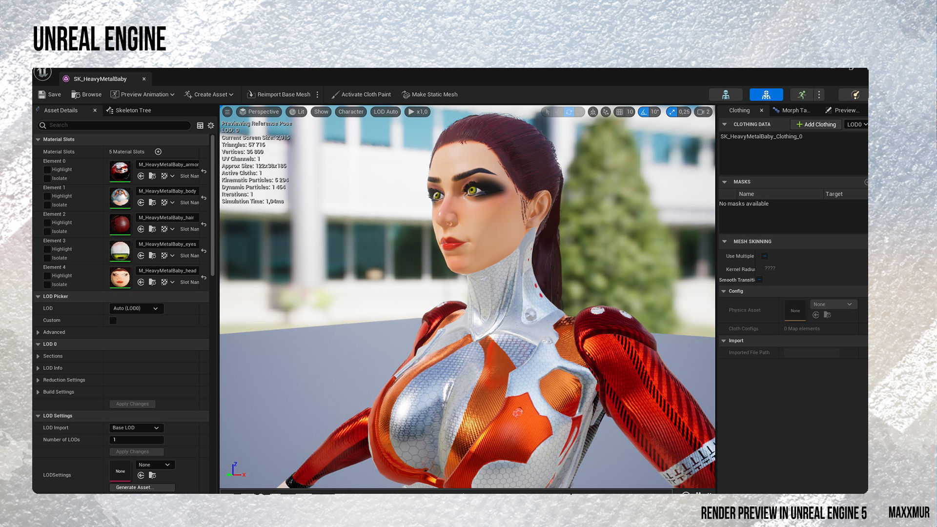 Game Ready Low-Poly PBR character is Heavy Metal Baby Low-poly 3D model_20