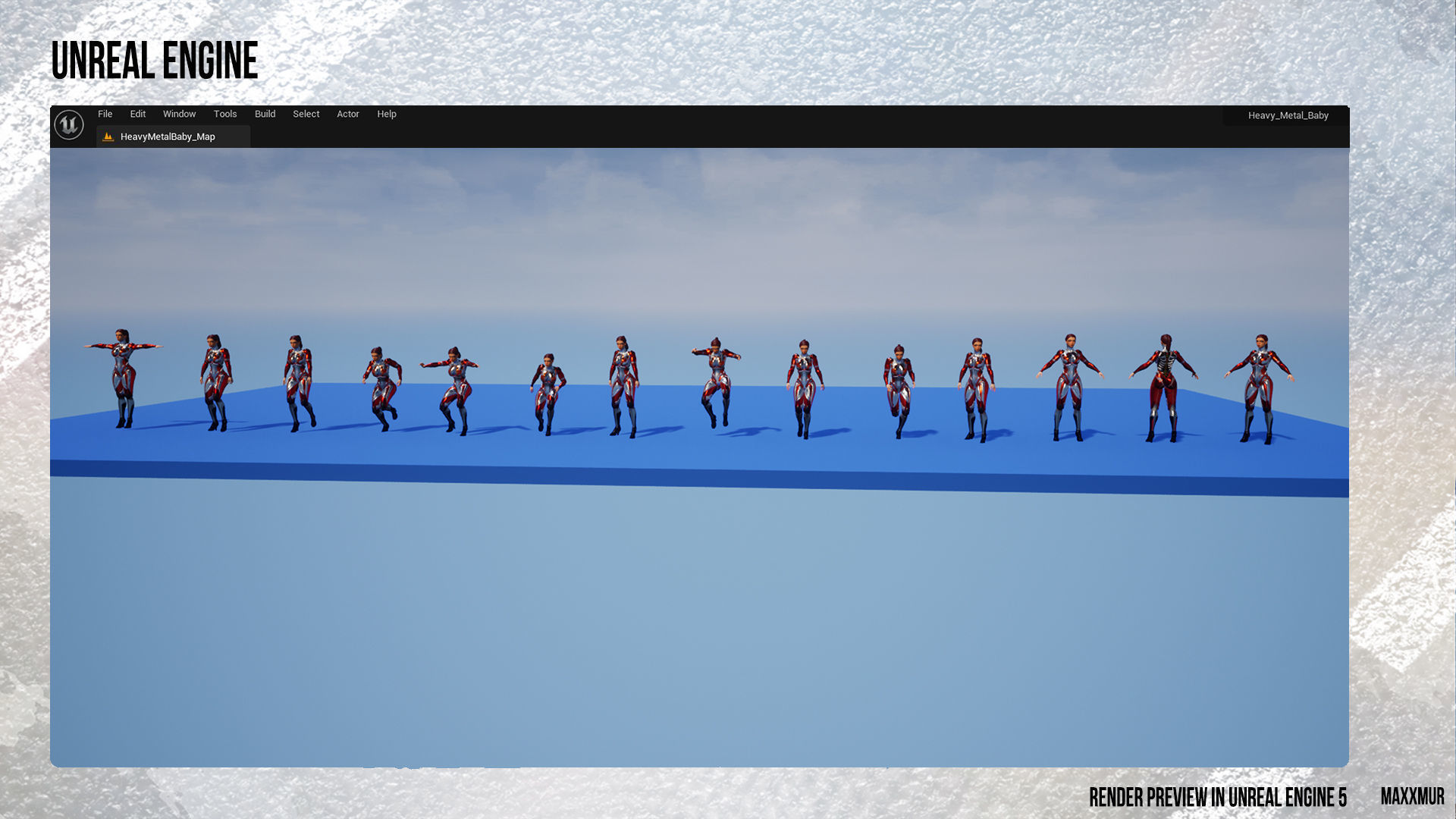 Game Ready Low-Poly PBR character is Heavy Metal Baby Low-poly 3D model_8